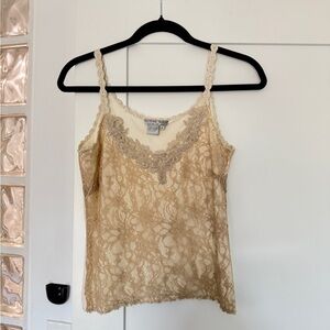 Alberto Makali Lace Camisole in Beige